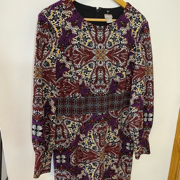 Chico’s Multicolor Medallion Print Long Sleeve Dress - Picture 6 of 8
